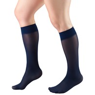 Truform 1763NV-S Sheer Knee-High Stockings - Closed Toe - 8-15 mmHg - Navy - Small
