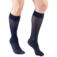 Truform 1763NV-S Sheer Knee-High Stockings - Closed Toe - 8-15 mmHg - Navy - Small