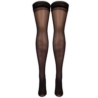 Truform 1764BL-S Sheer Thigh-High Stockings - Closed Toe - 8-15 mmHg - Black - Small