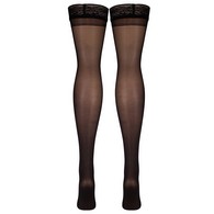 Truform 1764BL-S Sheer Thigh-High Stockings - Closed Toe - 8-15 mmHg - Black - Small