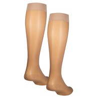 Truform 1772BG-2L Sheer Knee-High Stockings - Open Toe - 15-20 mmHg - Beige - 2XL