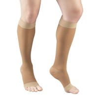 Truform 1772BG-3L Sheer Knee-High Stockings - Open Toe - 15-20 mmHg - Beige - 3XL