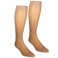 Truform 1772BG-3L Sheer Knee-High Stockings - Open Toe - 15-20 mmHg - Beige - 3XL