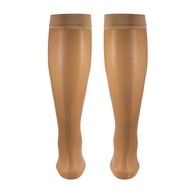 Truform 1772BG-L Sheer Knee-High Stockings - Open Toe - 15-20 mmHg - Beige - Large