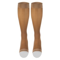 Truform 1772BG-M Sheer Knee-High Stockings - Open Toe - 15-20 mmHg - Beige - Medium