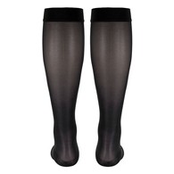 Truform 1772CH-3L Sheer Knee-High Stockings - Open Toe - 15-20 mmHg - Charcoal - 3XL