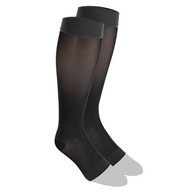 Truform 1772CH-L Sheer Knee-High Stockings - Open Toe - 15-20 mmHg - Charcoal - Large