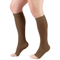 Truform 1772ES-L Sheer Knee-High Stockings - Open Toe - 15-20 mmHg - Espresso - Large