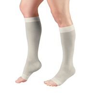 Truform 1772IV-3L Sheer Knee-High Stockings - Open Toe - 15-20 mmHg - Ivory - 3XL