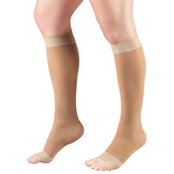 Truform 1772LB-2L Sheer Knee-High Stockings - Open Toe - 15-20 mmHg - Light Beige - 2XL