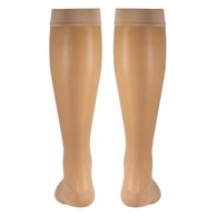 Truform 1772LB-3L Sheer Knee-High Stockings - Open Toe - 15-20 mmHg - Light Beige - 3XL