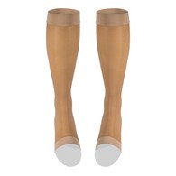 Truform 1772LB-L Sheer Knee-High Stockings - Open Toe - 15-20 mmHg - Light Beige - Large