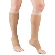 Truform 1772ND-XL Sheer Knee-High Stockings - Open Toe - 15-20 mmHg - Nude - Extra Large