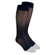 Truform 1772NV-2L Sheer Knee-High Stockings - Open Toe - 15-20 mmHg - Navy - 2XL