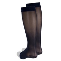 Truform 1772NV-2L Sheer Knee-High Stockings - Open Toe - 15-20 mmHg - Navy - 2XL