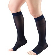 Truform 1772NV-S Sheer Knee-High Stockings - Open Toe - 15-20 mmHg - Navy - Small