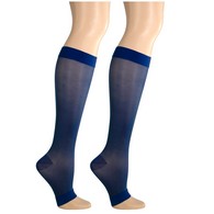 Truform 1772TL-2L Sheer Knee-High Stockings - Open Toe - 15-20 mmHg - Blue - 2XL