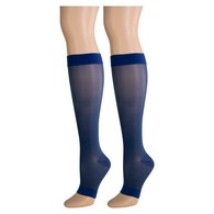 Truform 1772TL-XL Sheer Knee-High Stockings - Open Toe - 15-20 mmHg - Blue - Extra Large