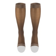 Truform 1772TP-3L Sheer Knee-High Stockings - Open Toe - 15-20 mmHg - Taupe - 3XL