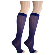 Truform 1772VT-2L Sheer Knee-High Stockings - Open Toe - 15-20 mmHg - Purple - 2XL