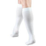 Truform 1772WH-3L Sheer Knee-High Stockings - Open Toe - 15-20 mmHg - White - 3XL