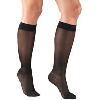 Truform 1773 Ladies' Sheer Knee-High Support Stockings, 15-20 mmHg, LITES 20 Denier Look