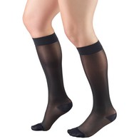 Truform 1773 Ladies' Sheer Knee-High Support Stockings - 15-20 mmHg - 20 Denier - 2XL - Charcoal