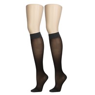 Truform 1773 Ladies' Sheer Knee-High Support Stockings - 15-20 mmHg - 20 Denier - MED - Charcoal
