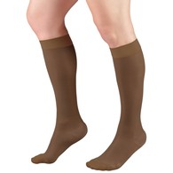 Truform 1773 Ladies' Sheer Knee-High Support Stockings - 15-20 mmHg - 20 Denier - XL - Espresso