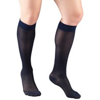 Truform 1773 Ladies' Sheer Knee-High Support Stockings - 15-20 mmHg - 20 Denier - 2XL - Navy