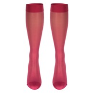 Truform 1773 Ladies' Sheer Knee-High Support Stockings - 15-20 mmHg - 20 Denier - 3XL - Pink