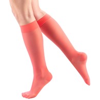 Truform 1773 Ladies' Sheer Knee-High Support Stockings - 15-20 mmHg - 20 Denier - SML - Pink