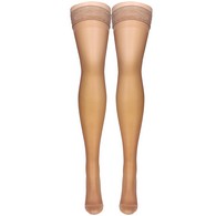 Truform 1774BG-L Sheer Thigh-High Stockings - 15-20 mmHg - Beige - Large
