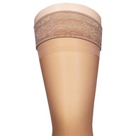 Truform 1774BG-L Sheer Thigh-High Stockings - 15-20 mmHg - Beige - Large