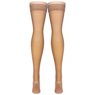 Truform 1774BG-M Sheer Thigh-High Stockings - 15-20 mmHg - Beige - Medium