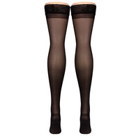 Truform 1774BL-XL Sheer Thigh-High Stockings - 15-20 mmHg - Black - Extra Large