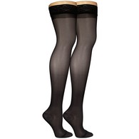 Truform 1774CH-S Sheer Thigh-High Stockings - 15-20 mmHg - Charcoal - Small
