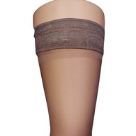 Truform 1774TP-L Sheer Thigh-High Stockings - 15-20 mmHg - Taupe - Large