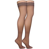 Truform 1774TP-XL Sheer Thigh-High Stockings - 15-20 mmHg - Taupe - Extra Large