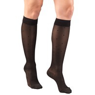 Truform 1782 Sheer Knee-High Compression Stockings - Dot Pattern - 15-20 mmHg