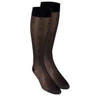 Truform 1782CH-S Sheer Knee-High Stockings - Dot Pattern - 15-20 mmHg - Charcoal - Small