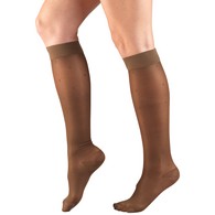 Truform 1782ES-M Sheer Knee-High Stockings - Dot Pattern - 15-20 mmHg - Espresso - Medium