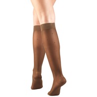 Truform 1782ES-S Sheer Knee-High Stockings - Dot Pattern - 15-20 mmHg - Espresso - Small