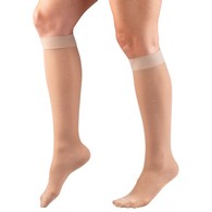 Truform 1782ND-M Sheer Knee-High Stockings - Dot Pattern - 15-20 mmHg - Nude - Medium