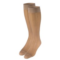 Truform 1782ND-M Sheer Knee-High Stockings - Dot Pattern - 15-20 mmHg - Nude - Medium