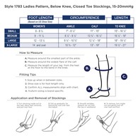 Truform 1783 Sheer Knee-High Compression Stockings - Diamond Pattern - 15-20 mmHg
