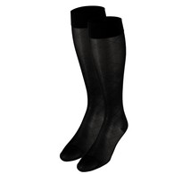 Truform 1783BL-S Sheer Knee-High Stockings - Diamond Pattern - 15-20 mmHg - Black - Small