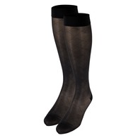 Truform 1783CH-S Sheer Knee-High Stockings - Diamond Pattern - 15-20 mmHg - Charcoal - Small