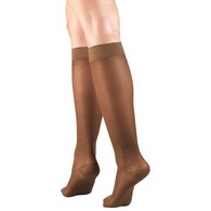 Truform 1783ES-L Sheer Knee-High Stockings - Diamond Pattern - 15-20 mmHg - Espresso - Large