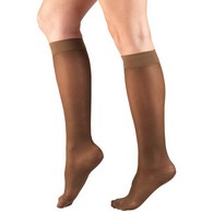 Truform 1783ES-L Sheer Knee-High Stockings - Diamond Pattern - 15-20 mmHg - Espresso - Large